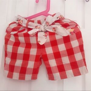 High rise paperbag waist shorts